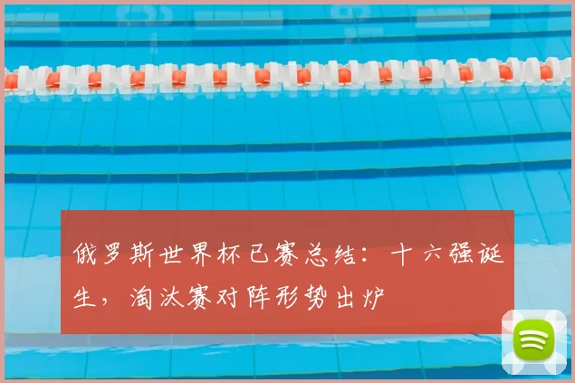 俄罗斯世界杯已赛总结:十六强诞生,淘汰赛对阵形势出炉